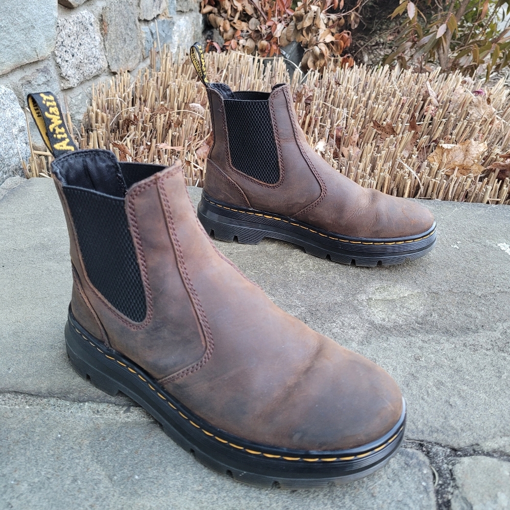Dr. Martens Brown Leather Chelsea Ankle Boots